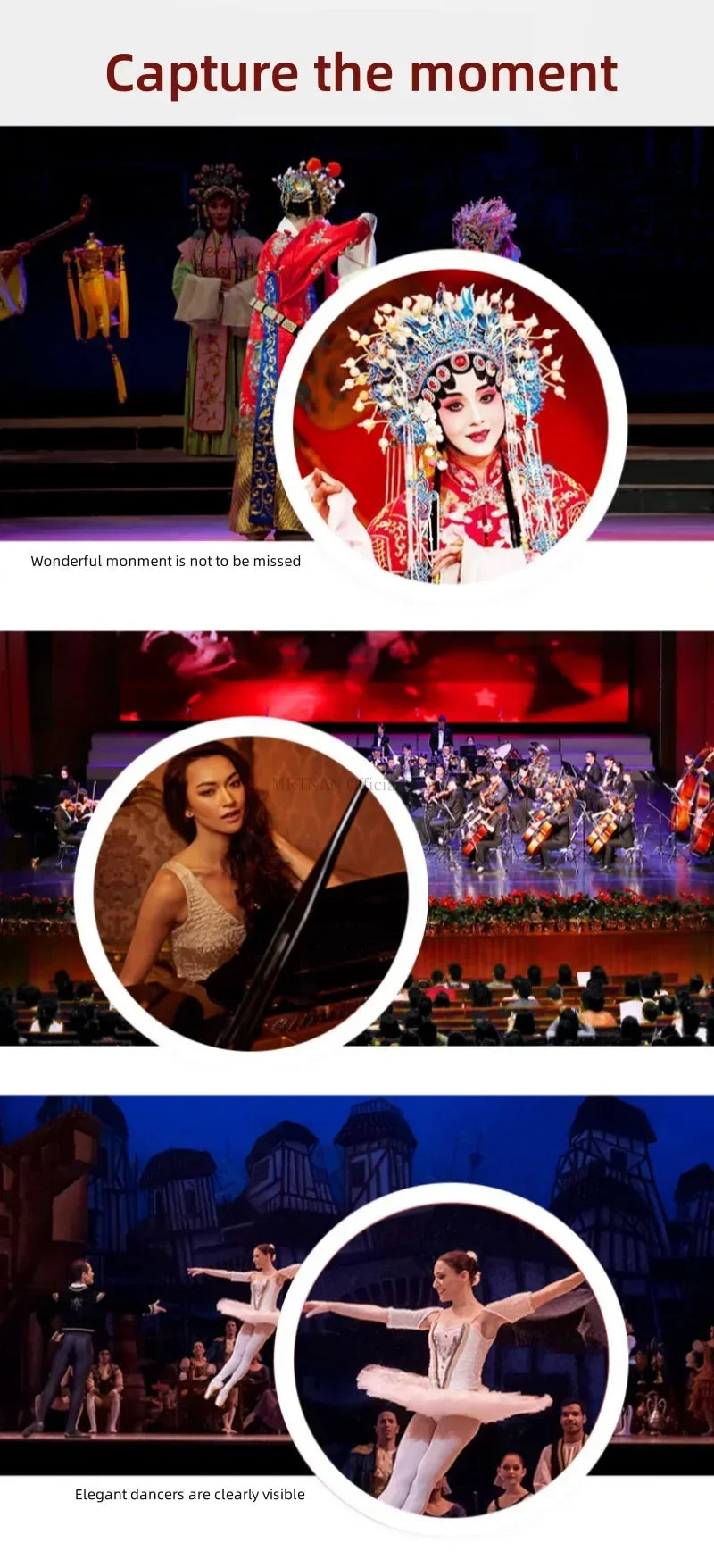 Opera Glasses Binoculars Metal Body With Chain/handle Theater Telescope Women Girls Optical Design Gift Retro Binoculars