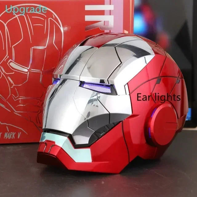 1/1 Iron Mk5 Man The Avengers Helmet Wearable And Transformable Voice-Activated Electric Opening Closing Collection Decoration