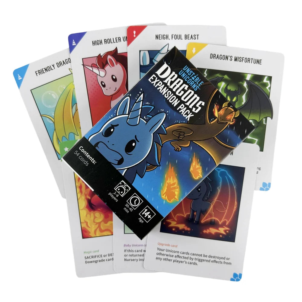 Happy Little Dinosaurs Card Game EXPANSION Pack Party Play Unicorns Cards Board Deck