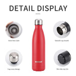 500ML Stainless Steel Thermos Mug Sports Water Bottle Cold and Hot Thermal Cups Vacuum Travel Tumbler Mug Thermal Bike Bottle