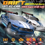 RC Drift Car 4WD Remote Control High Speed Racing Vehicle with LED Lights 2.4GHz Radio 4x4 Off-Road Truck Toy for Children Kids