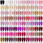MSRUIOO 6pcs Nude Pink Gel Nail Polish Set Glitter Colorful Semi Permanent UV Gel Kits DIY Nail Art Painting Varnish Manicure