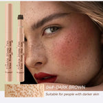 Waterproof Freckle Pen Natural Lifelike Fake Freckles Pen for Lasting Look Dot Spot Pen Makeup for Women Makep Light/Dark Brown