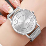 1/3PCS Fashion Heart Dial Women Watches Casual Plastic Strap Quartz Wristwatch Reloj Mujer（Without Box）