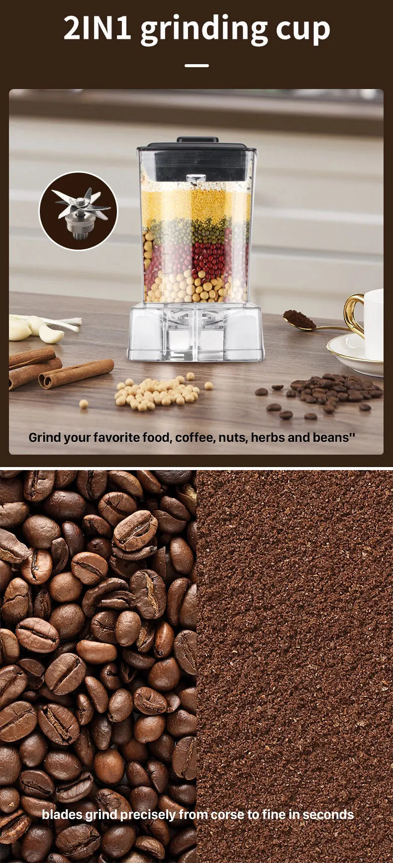 6000W Heavy Duty Commercial Blender Food Processor Stationary Mixer Ice Smoothies for Kitchen High Power Juicer Blender BPA Free