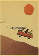 Retro Abstract Creative Poster Kraft Paper Nostalgia Canvas Prints Modern Landscape Coffee Bar Wall Art Posters Living Decor