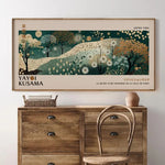 Yayoi Kusama Art Print, Yayoi Kusama Exhibition, Japanese Gallery Wall Art, Kusama Poster, Yayoi Kusama Abstract Green Poster