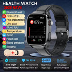 2025 New ECG+PPG Accurate Measure Heart Rate Smart Watch Men Blood Pressure Lipids Uric Acid Bluetooth Call Health Smartwatches