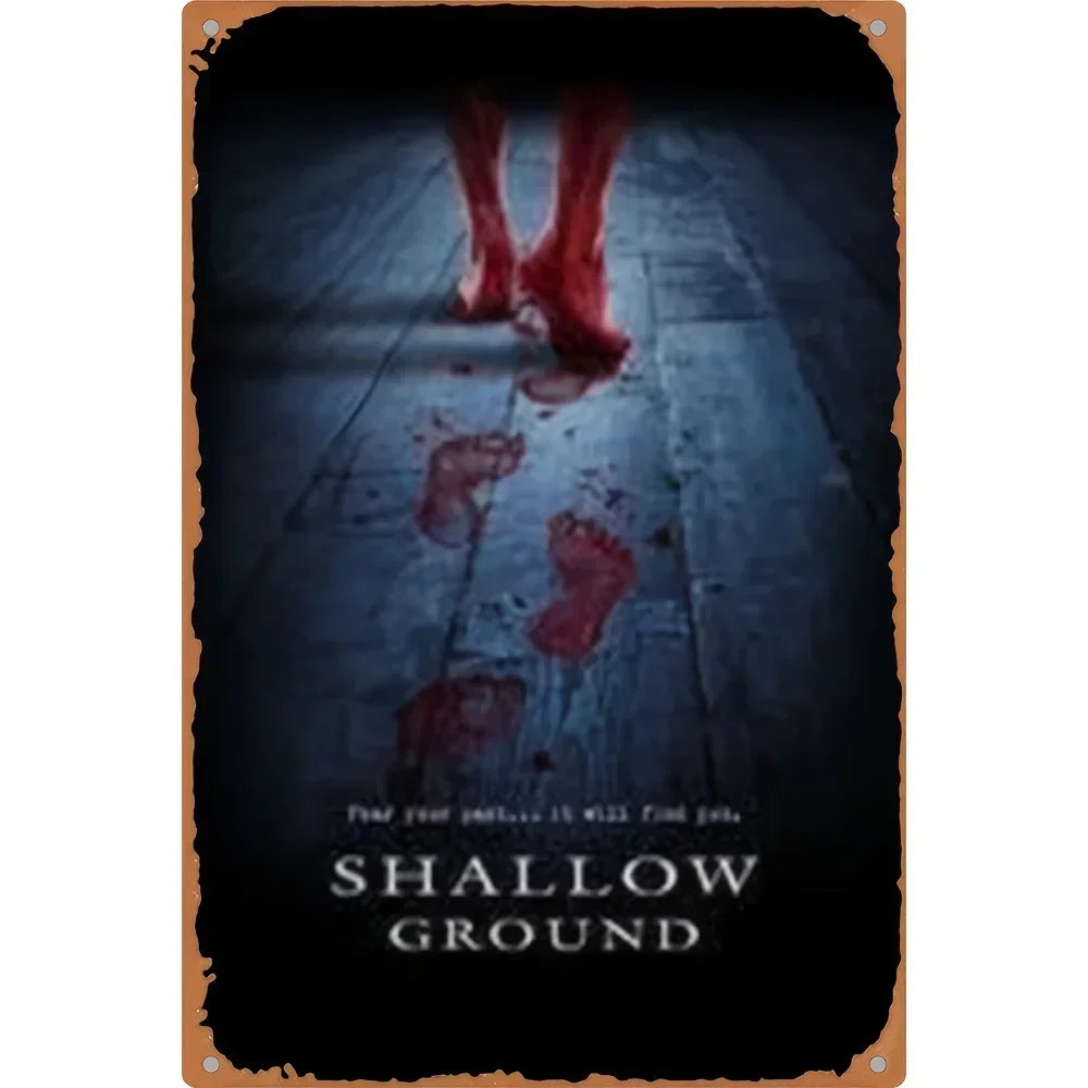 1PC Halloween Metal Sign Horror Movie Theme Shabby Iron Painting Tin Signs Wall Art Man Cave Film Theater Club Home Decoration