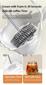 XIAOMI Electric Milk Frother Mini Handheld Wireless Powerful Type-C Rechargeable Convenience Coffee Milk Whipping Kitchen Whisks