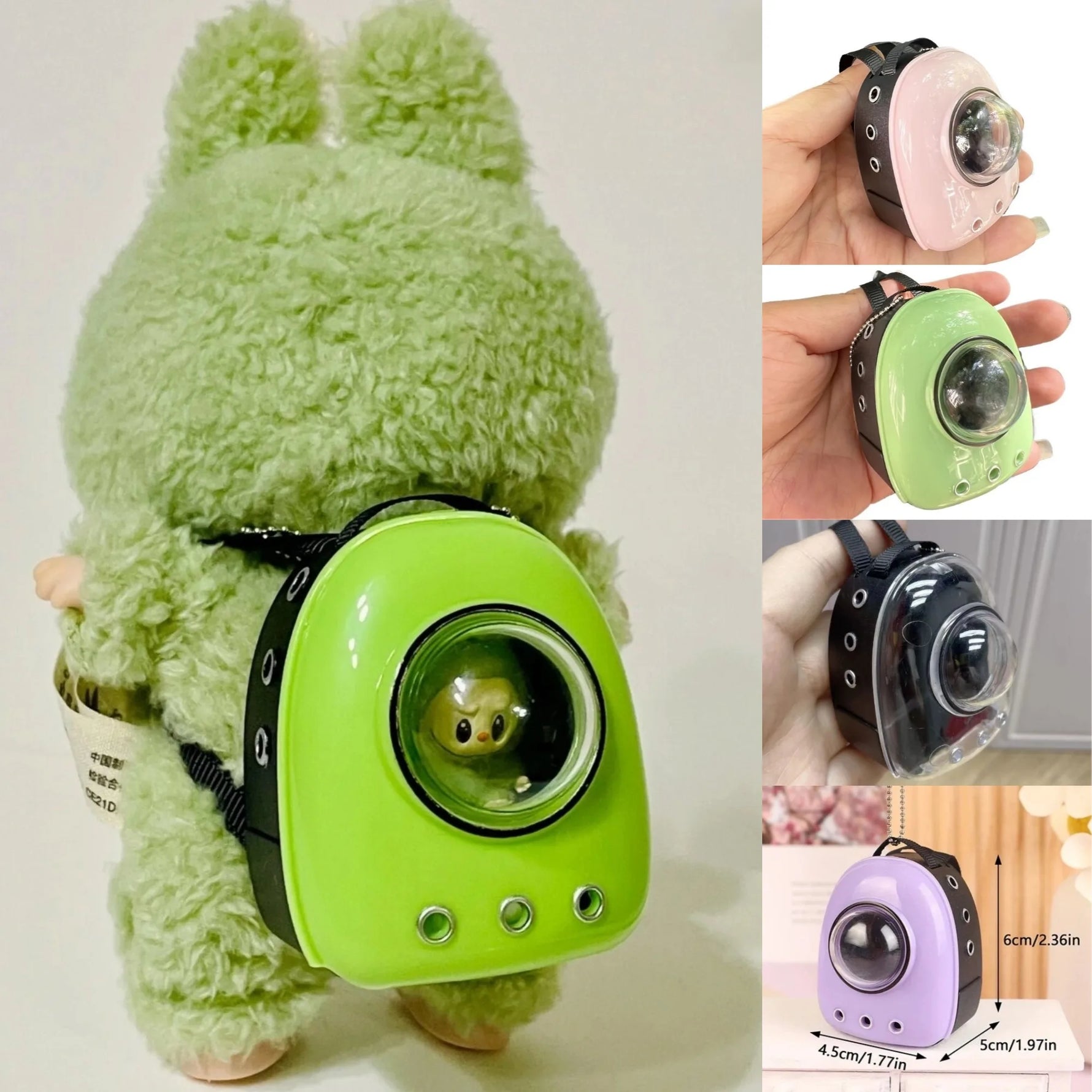 Doll Bag for Labubu Macaron Barbies Blythes and 20cm Plush Doll & 1/6 BJD Canvas Backpack Labubu Ropa