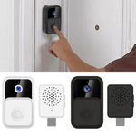 WiFi Wireless Doorbell Camera with Chime Smart Video Night Vision Indoor Security Two-Way Intercom Door Bell for Home Office