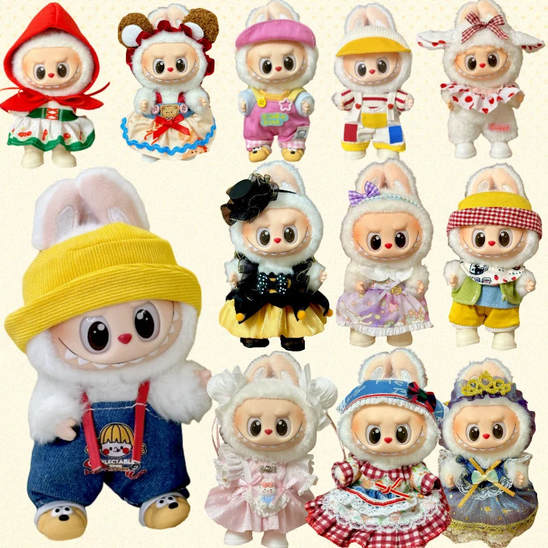【Only Clothes】Mini Doll'S Clothes Outfit Accessories for Ropa Labubu and 10cm Cotton Doll Baby Replacement Clothes Clothing Gift