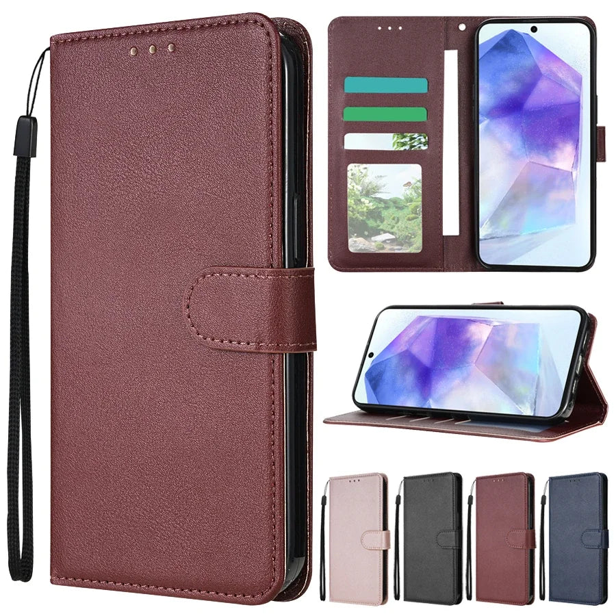 Wallet Flip Leather Case For For Samsung Galaxy A05s A06 A07 A12 A13 A14 A15 A16 A17 A24 A26 A34 A35 A36 A52 A53 A54 A55 A56