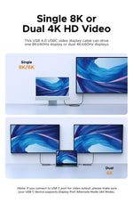 UGREEN USB4 Gen3 240W & USB3.1 Gen2 Fast Charging Cable 1m, Aluminum Shell Braided Nylon, PD3.1 for MacBook Pro iPad