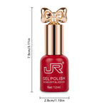 JR10pcs 12ml gel nail polish set Including Red Pink Nude Gel Polish Kit UV LED Soak Off Polish Home DIY top coat base coat gifts