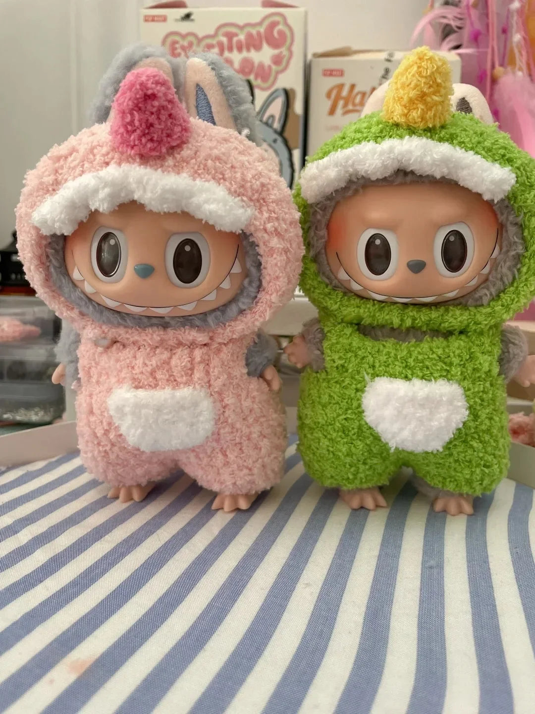 Ropa Labubu Cute Monkey Adventure Clothes Bear Rabbit Bib Pants Overalls Animal-themed Pendant Labubu Outfit Macaron Costume