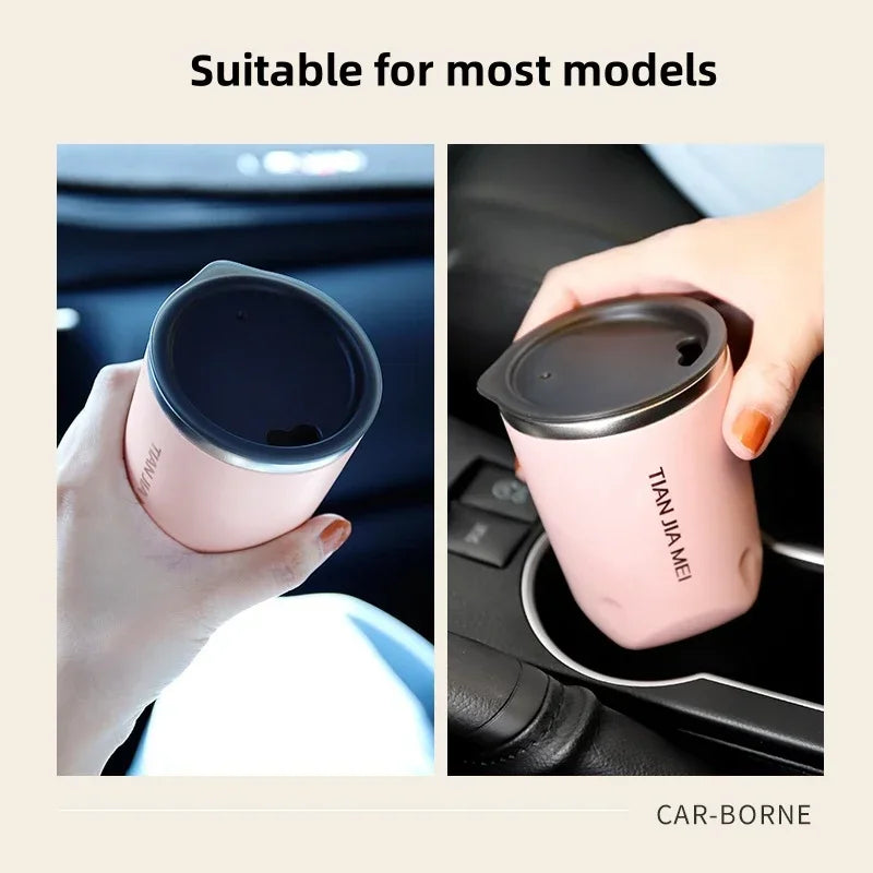 300ml Thermos Cup Men's and Women's Exquisite Portable Cup 304 Stainless Steel Simple Water Cup Office and Home Milk Coffee Cup