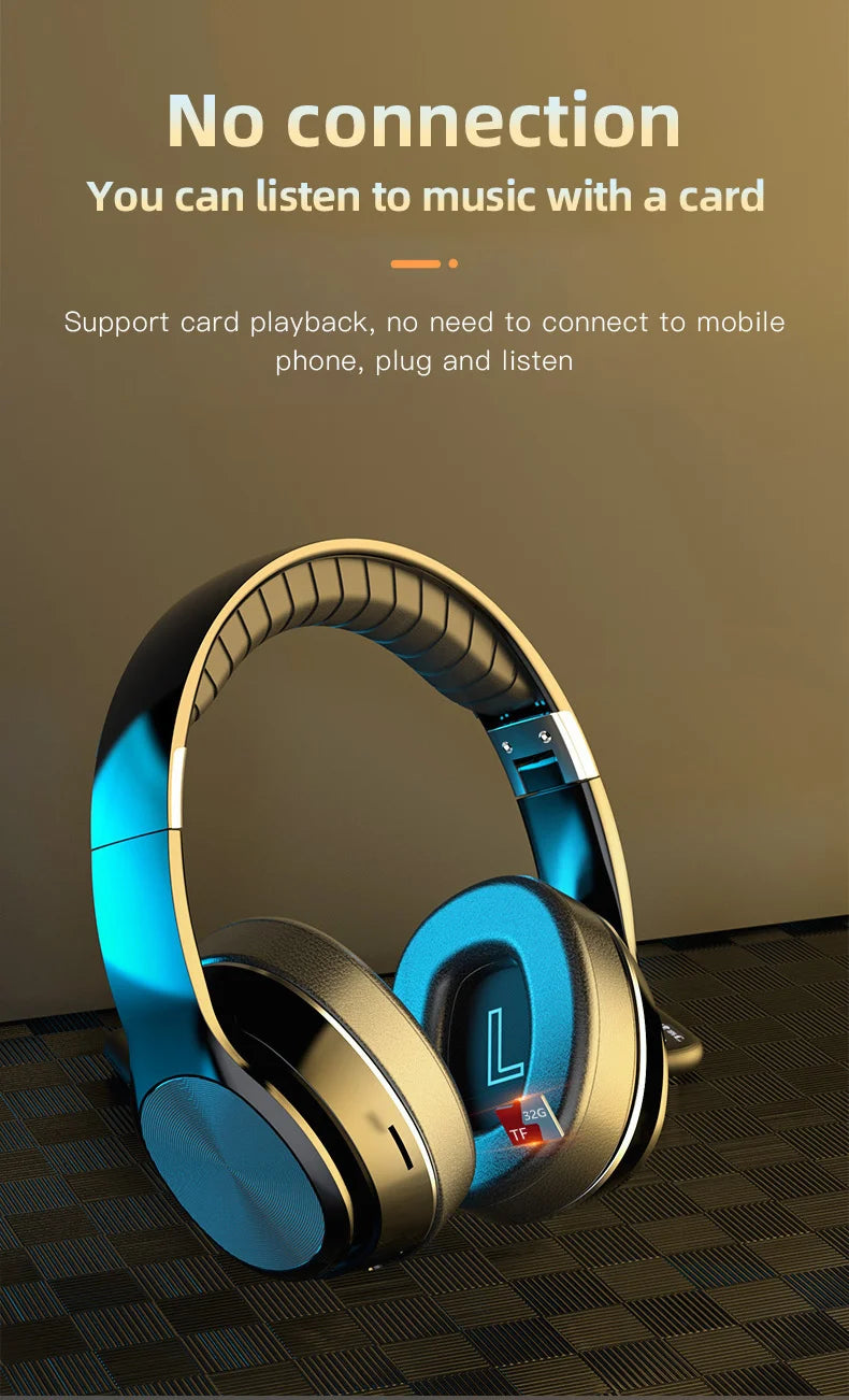 Xiaomi Wireless Headset HiFi Headphones with Mic Foldable Over Ear Bluetooth 5.0 Headphone Support TF Card/FM Radio for Phone PC