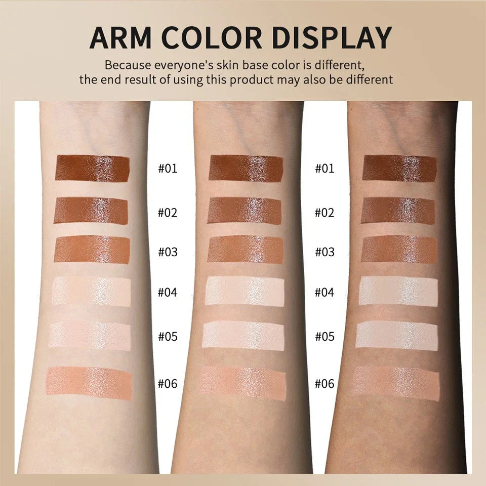 6Color Tinted Foundation Cream Stick Waterproof Lasting Oil-control Cover Acne Makeup Smooth Moisturize Concealer Serum Balm