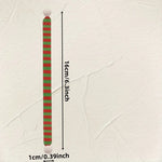 Mini Christmas Scarves - Classic Red, Green with White Snowflake Design, Polyester, Perfect for Holiday Tree Decor & DIY Crafts