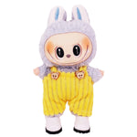 For 17Cm Plush Doll Labubu Clothes Accessories Pants Skirts Cute Overall Doll Shoes Leather Shoes Martin Boots Holiday Gifts