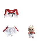 Clothes for Labubu  Basketball Player Clothing Kawaii Mini Plush Doll Clothes Doll Cute Athlete Idol Doll Accessories