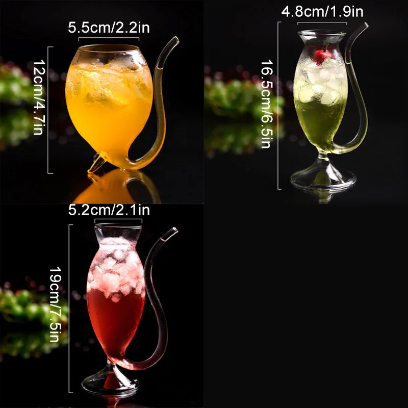 Creative Halloween Vampire Cup Cocktail Glass Creative Pipe Mold Molecular Cocktail Champagne Glass Bar Cocktail Glass Cup