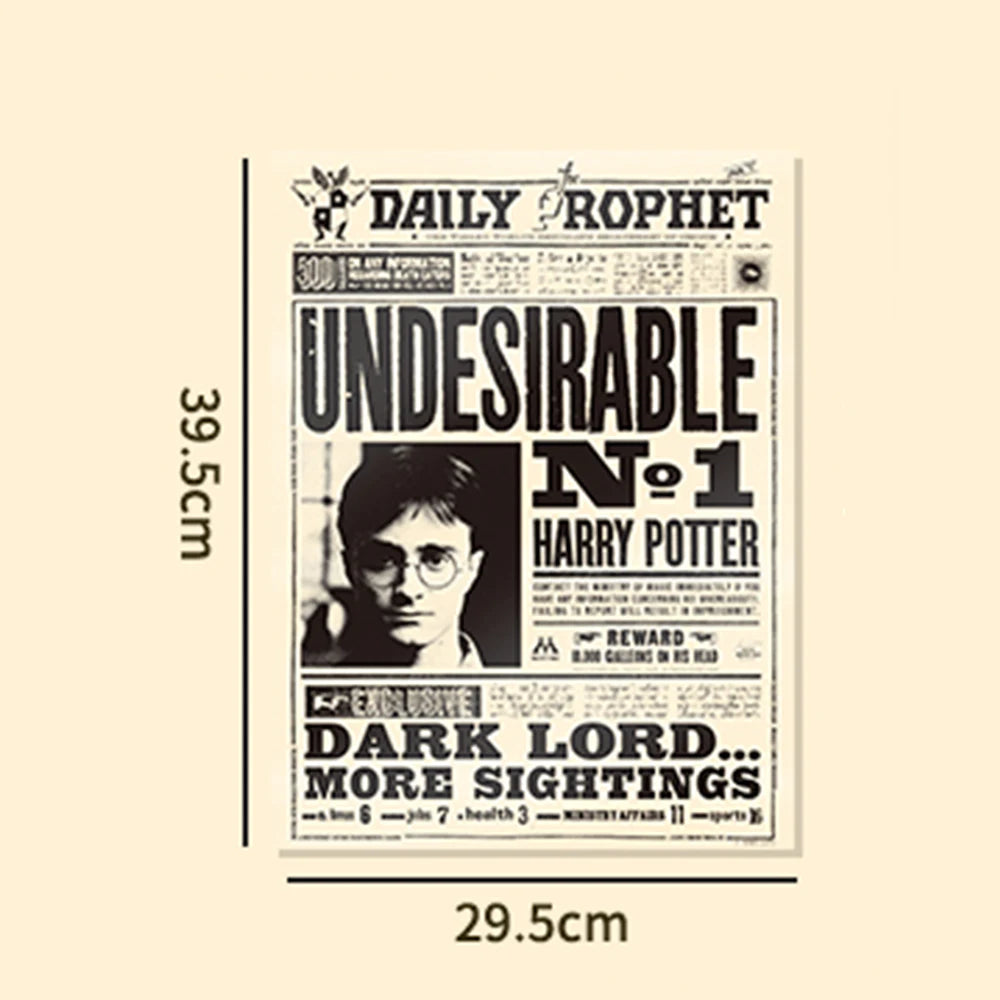 Genuine Harry Potter Raster Poster, Prophet Wanted Poster, Scene Poster, Movie Restoration Multi Scene Gradient Poster