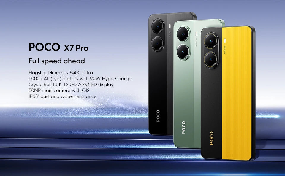POCO X7 Pro Global Version Cellphone 256GB / 512GB Dimensity 8400-Ultra 6.67