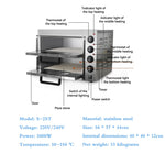 Commercial Double-Layer Kitchen Utensils, Pizza Bread Baking Machine, Household Electric Oven Machine