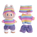 6.7inch labubu Clothing Accessories Set Hat + Clothes + (pants or skirt) Doll Clothes Suitable for Fashion Plush Dolls shoes