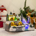 pendantChristmas Snow House Village LED Light Luminous Ornament Figurine Christmas Decorations Crafts Xmas Decor