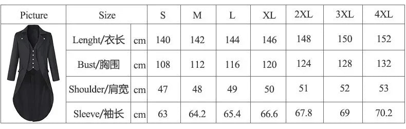 Adult Men Medieval Cosplay Black Jackets Devil Fashion Gothic Steampunk Tailcoat Costume Black Brocade Damask Wedding Halloween