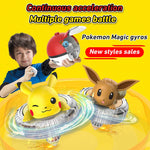 Pokemon Figures Beyblade Top Gyroscope Toys Pikachu Charmander Squirtle Mewtwo Eevee PVC Models Pokeball Gift For Kids