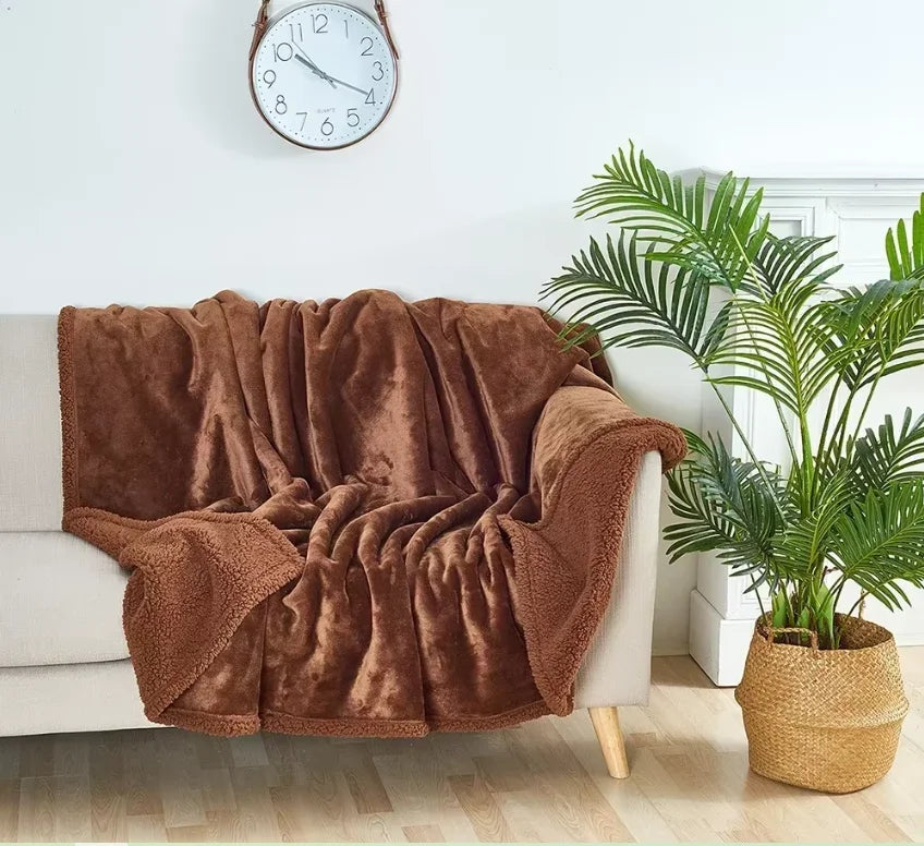 Luxury Shaggy Blankets Winter Warm Cosy Home Romantic Couple Waterproof Blanket-thickened Large Size Blanket Microfibre-blanket