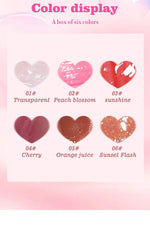 6PCS Moisturizing Lip Gloss Transparent Lip Oil Hydrating Lip Glaze Lip Plumper Hydrating Make Up Liquid Lipstick Lips Cosmetics