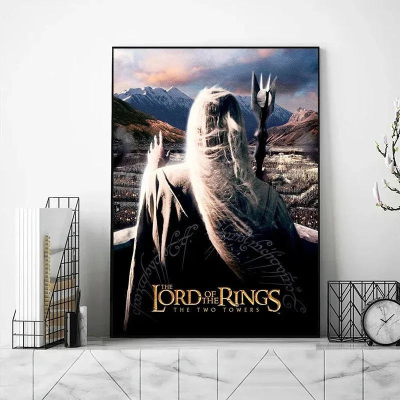 Retro Classic Movie T-The L-Lords of The R-Rings Poster Print Canvas Painting for Living Room Home Decor No Frame