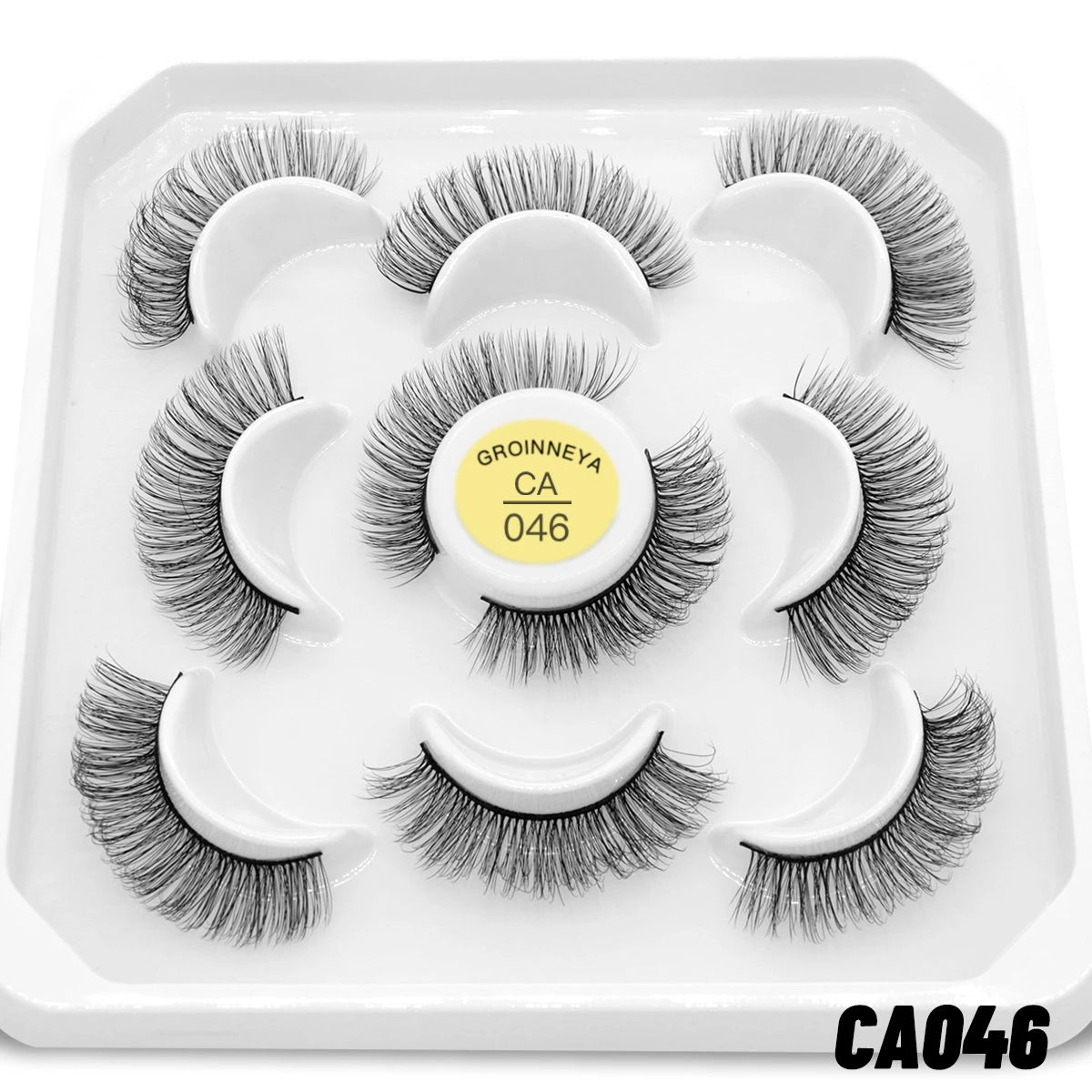 GROINNEYA 5/7 pairs Eyelashes 3D Natural False Lashes Fluffy Soft Cross Manga Lashes Wispy Natural Eyelash Extension Makeup