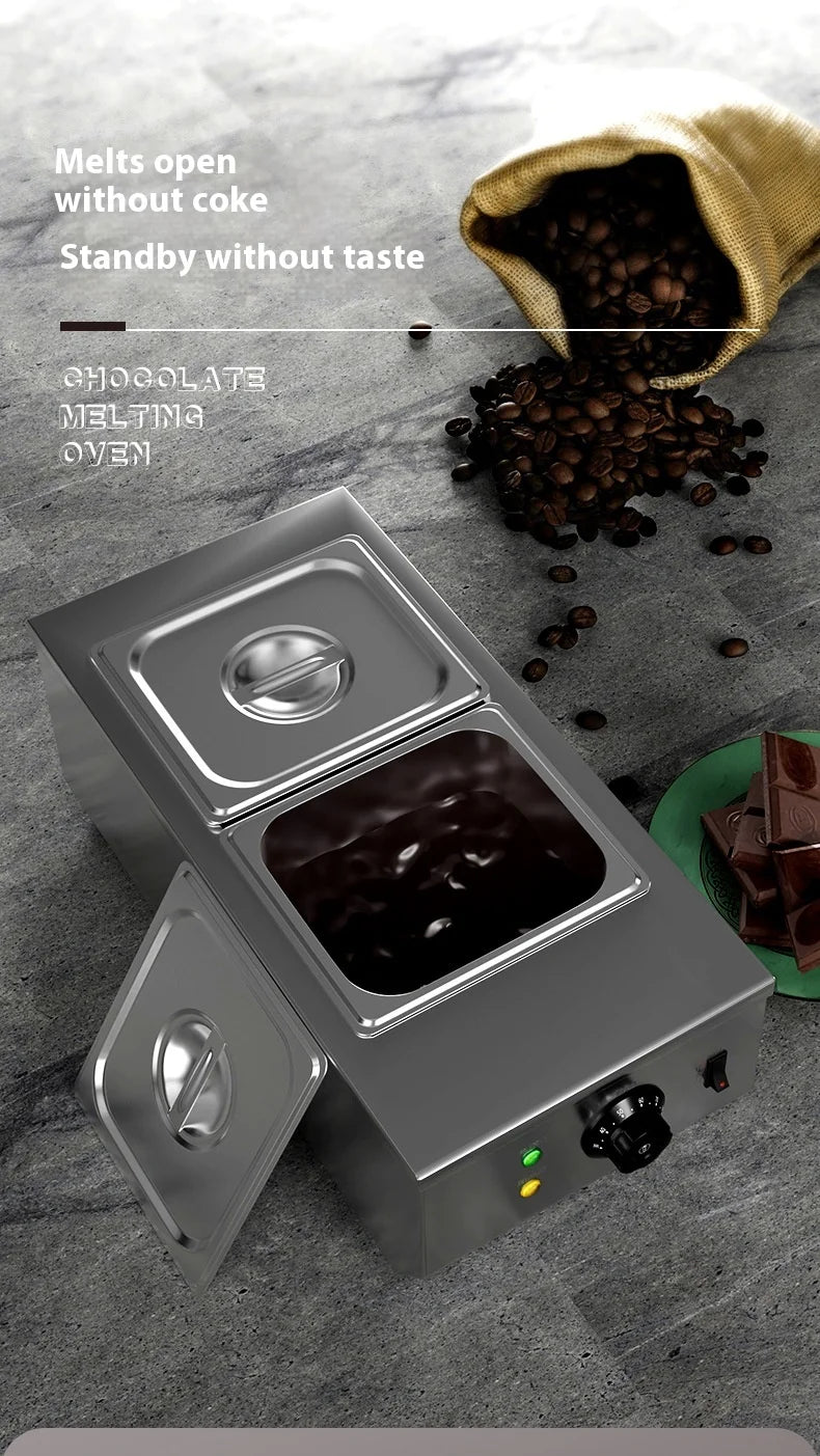 Singwinner 2 3 Tanks Electric Chocolate Tempering Machine Chocolate cascade Melting Pot for Kitchen home appliance