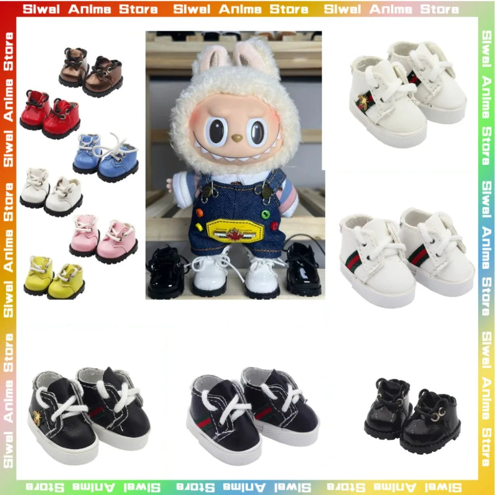 (Only Shoes) for 17cm Labubu Kawaii V1 V2 Labubu Doll'S Shoes Outfit Accessories Cute Casual Sports Shoes Doll Accessories Gift