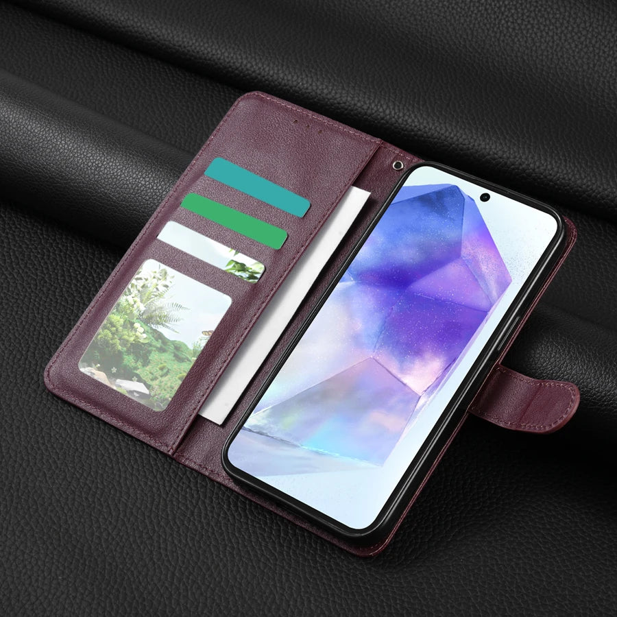 Wallet Flip Leather Case For For Samsung Galaxy A05s A06 A07 A12 A13 A14 A15 A16 A17 A24 A26 A34 A35 A36 A52 A53 A54 A55 A56