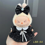 Cute Mini Plush Doll Clothes for 17cm Labubu Many Kinds of Overalls Clothes Accessories