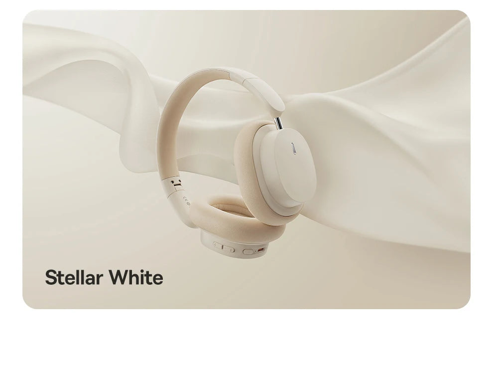 Baseus Wireless Headphones Bluetooth 5.3 HIFI Level Earphone 40mm Driver Foldable Over Ear Headsets 70H Playtime Spatial Audio
