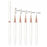 Nail Brush Pen 5pcs/set Nail Art Liner Brushes Set Elongated Striping Drawing Professional