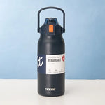 DODGE Insulated Thermo Bottle with Straw – Large Capacity Stainless Steel Vacuum Flask for Hot & Cold Drinks