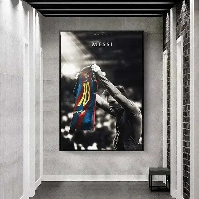 Classic Vintage Wall Art Lionel Messi Football Star HD Canvas Print Poster  Home Living Room Club Decor Collection Gift