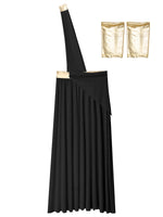 Mens Ancient Greek God Toga Gladiator Costumes Roman Emperor One Shoulder Sleeveless Robe Halloween Medieval Warrior Outfits