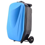 20 Inch Scooter Luggage Carry On Rolling Suitcase With Wheels Travel Trolley Bag Easy To Maneuver And Stylish