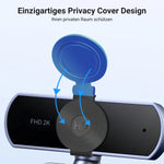 UGREEN USB Webcam 2K HD Mini Webcam For Laptop Computer Web Camera Dual Microphones for Youtube Zoom Video Calling 30fps web cam